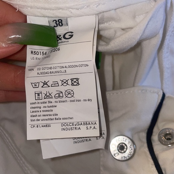 Men’s Regular Fit Low Rise Straight Leg Dolce & Gabbana White Jeans Size 38 - Picture 3 of 12